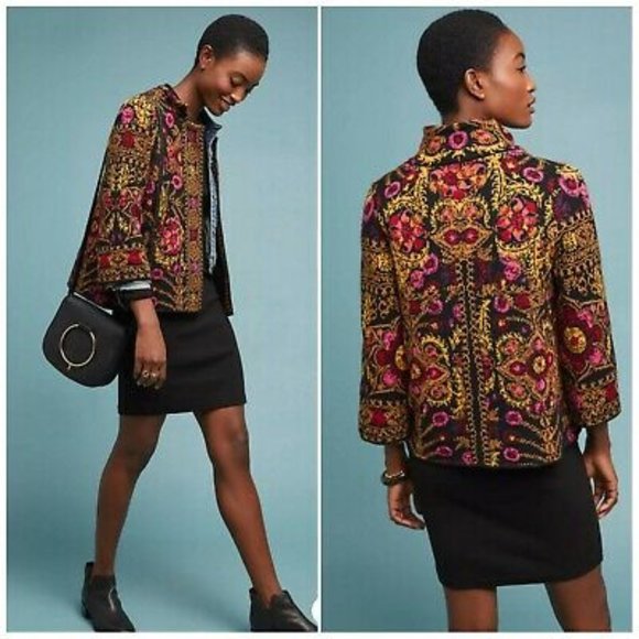 Anthropologie Sweaters - Anthropologie Floral Boho Payton KNIT Cardigan Jacket Multicolor